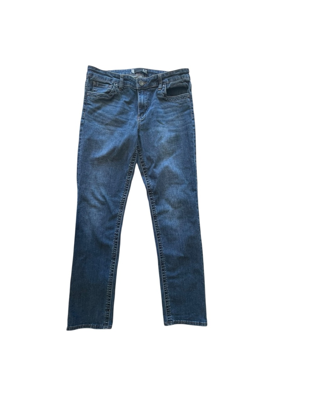 KUT from the Kloth Stevie Straight Leg Jeans Size 12 Medium Wash Stretch Denim